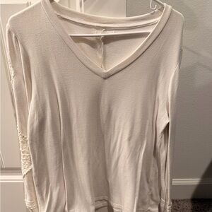 Maurice’s White V-Neck Women's Top